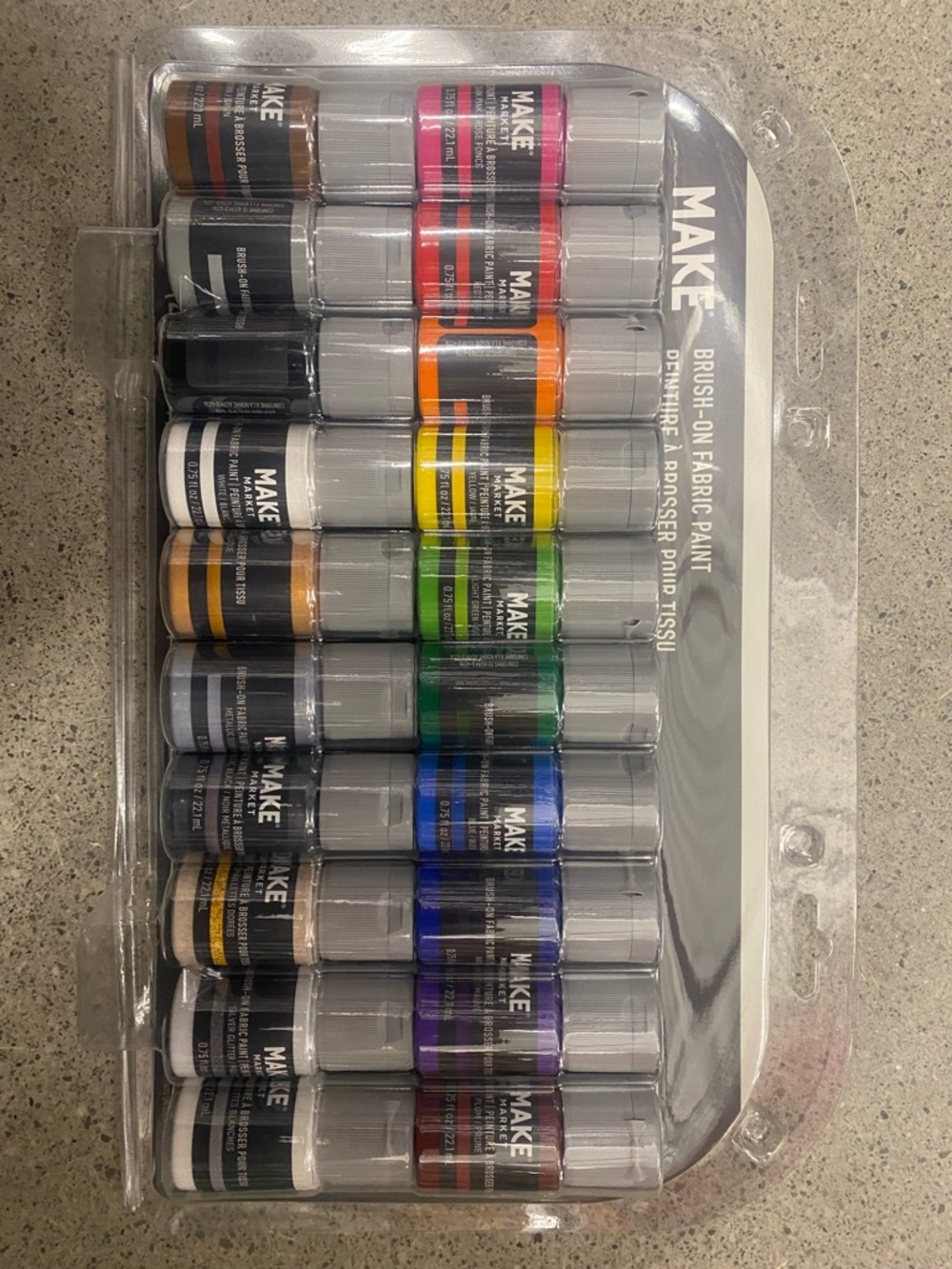 MAKE Brush-On Fabric Paint Set - Multicolor
